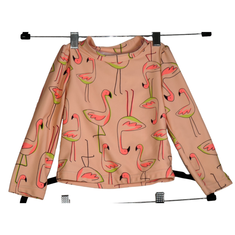 Carters Just You Toddler Girl Swim Shirt 3T Beach Outdoor Flamingos Birds